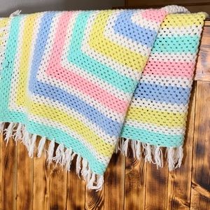 Handmade crochet baby Afghan blanket